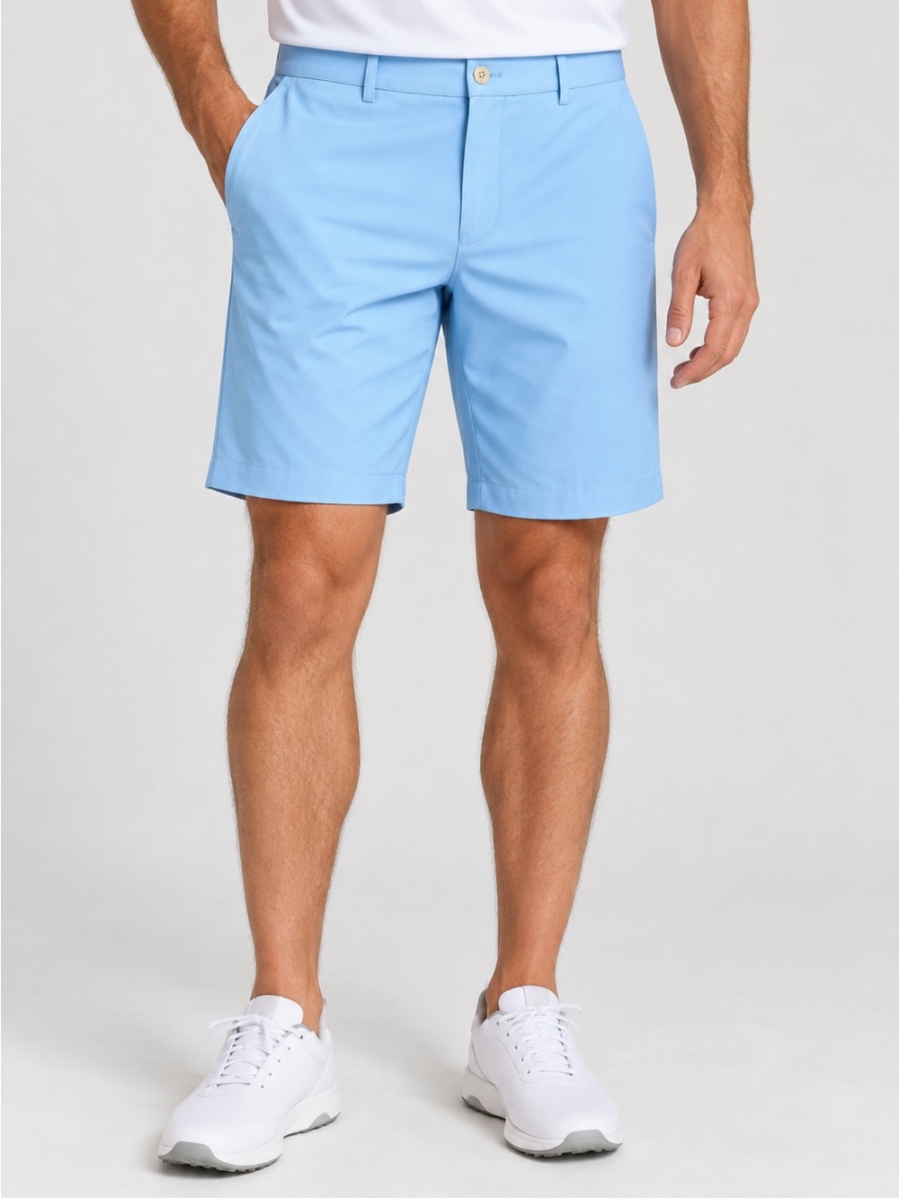 Peter Millar Crown Sport Men's Flat Front Shorts Blue Size 40